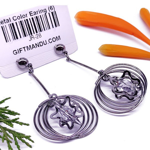 Fancy Fashion Ladies Earring (Glossy Grey)