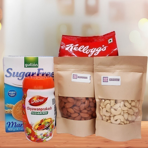 Food Combo - Oats, Biscuits, Chyawanprakash, Almond & Cashews