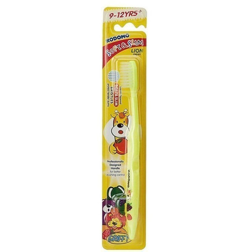 Kodomo Soft & Slim Baby Toothbrush (9-12+ Yrs) - Yellow
