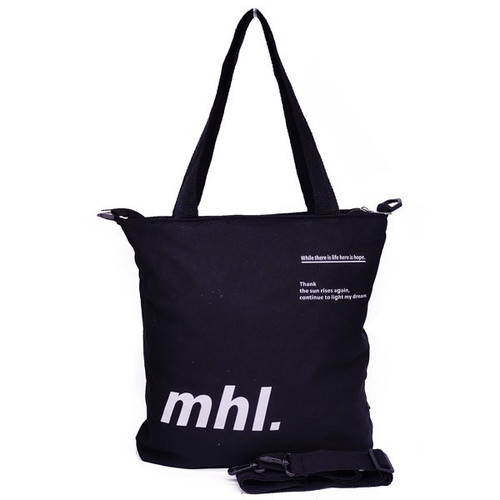 Black Trendy Spacious Tote Bag For Ladies
