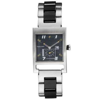 Fastrack Black Dial Analog Watch for Men (1478SM01)