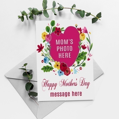 "Happy Mother's Day" Personalised Greeting Card Message With Photo