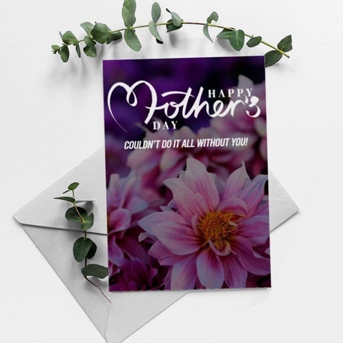 Beautiful Flower Designed Mother's Day Greeting Card