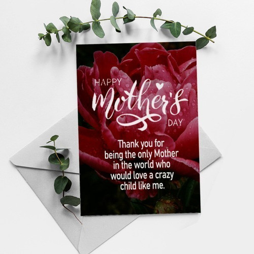 "Happy Mother's day" Greeting Card on Flower Background