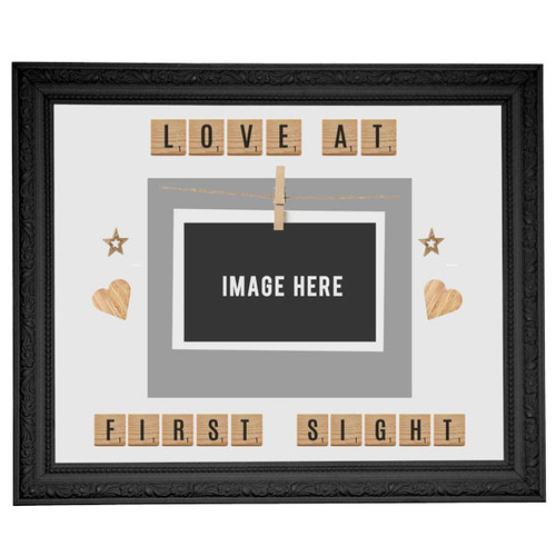 Love at First Sight Personalize Photo Frame (12'' x 18'')