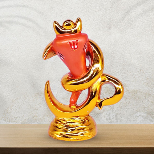 Showpiece Poly-resin Om Ganesha Statue