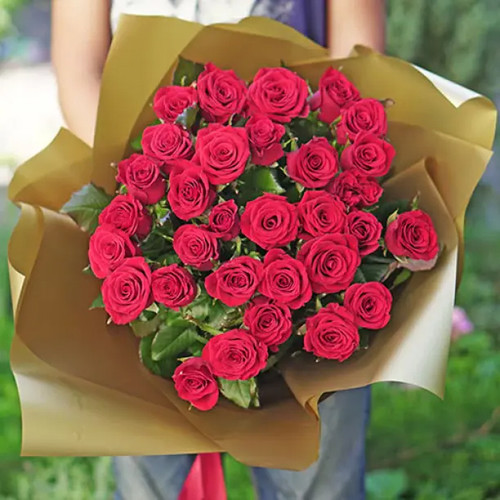 Beautiful 27 Red Roses Bouquet Wrapper