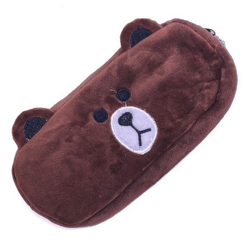 Cute Teddy Bear Design Brown Pencil Purse Cute Teddy Bear Design Brown Pencil Purse