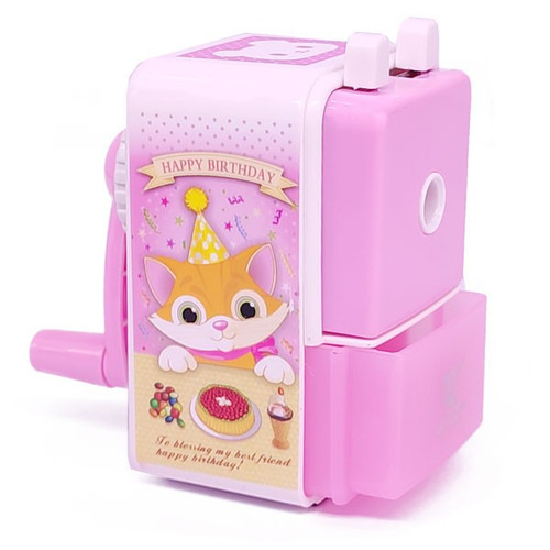 Pink Happy Birthday Printed Table Top Sharpener