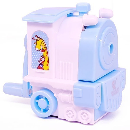 Cute Blue Train Design Table Top Pencil Sharpener