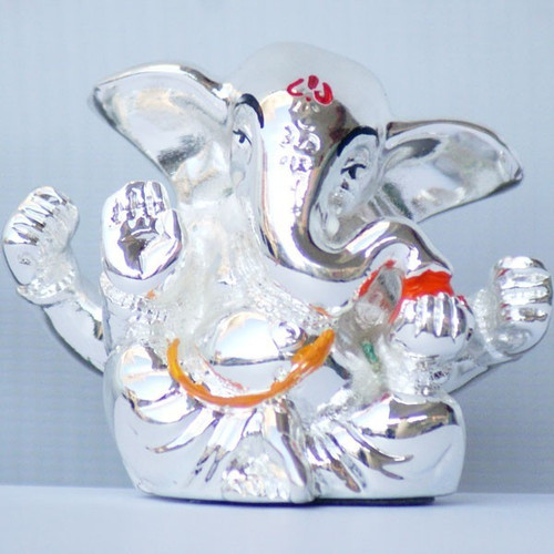 Silver Wax Idol of Lord Ganesh Ji (Karnakanta)
