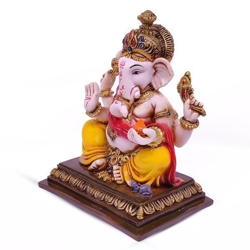 Lord Ganesha Marble Statue 10"