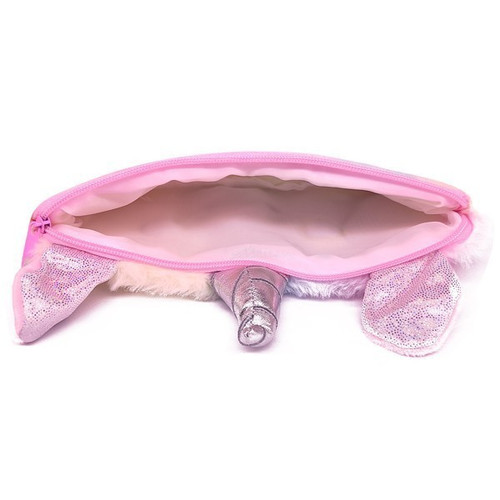 Rainbow Colour Unicorn Plush Pencil/Cosmetic Purse