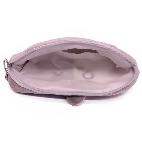 Super Soft Grey and White Pencil/Cosmetic Purse