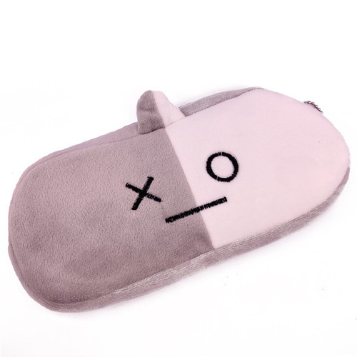 Super Soft Grey and White Pencil/Cosmetic Purse