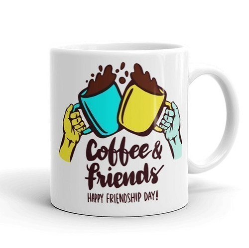 "Coffee & Friends" Printed Ceramic Mug