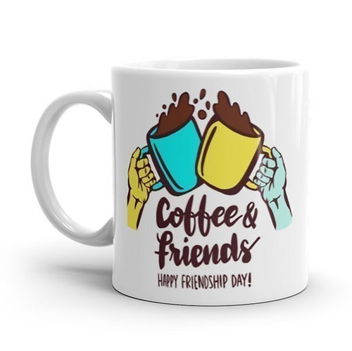 "Coffee & Friends" Printed Ceramic Mug