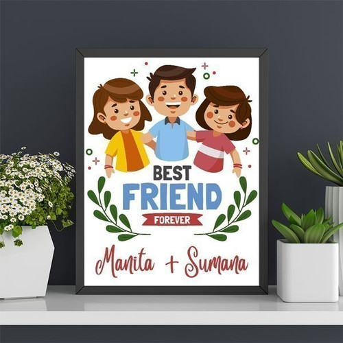 Personalized Photo Frame Gift For Your BFF (A4 Size)