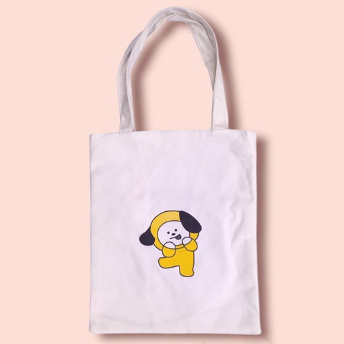 Minimal Design Cute Cartoon Printed Tote Bag