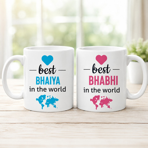 Ceramic Mug Gift For Best Bhaiya & Bhabhi in The World