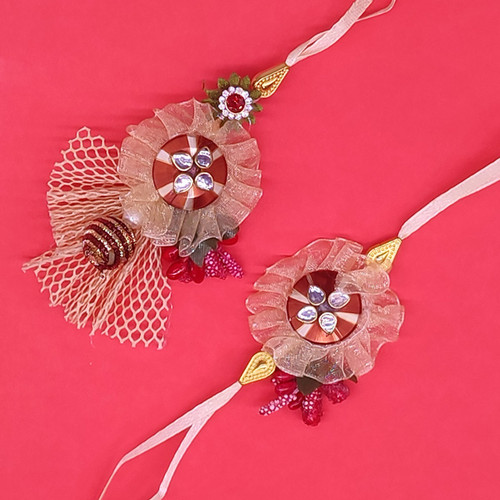 Bhaiya Bhabhi Floral Rakhi Thread