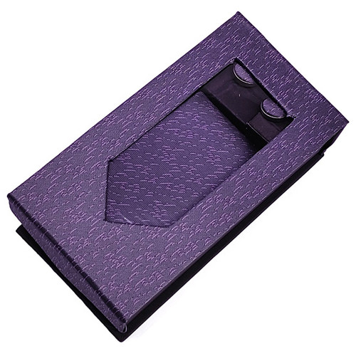 Grey Patterned Box Tie