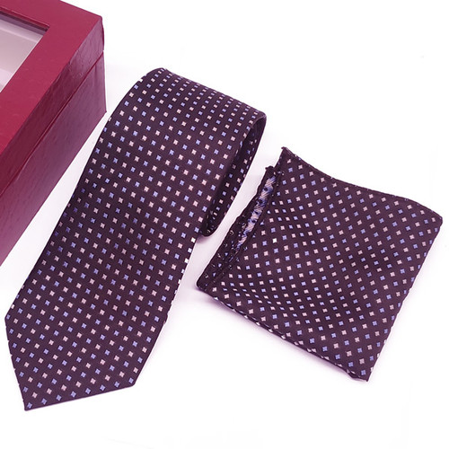 Black Tie with White & Blue Dots