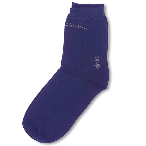 Combed Cotton Blue Plain Socks