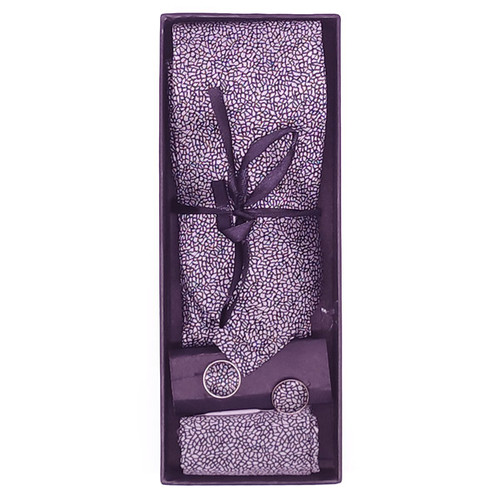 Black & White Patterned Box Tie For Men