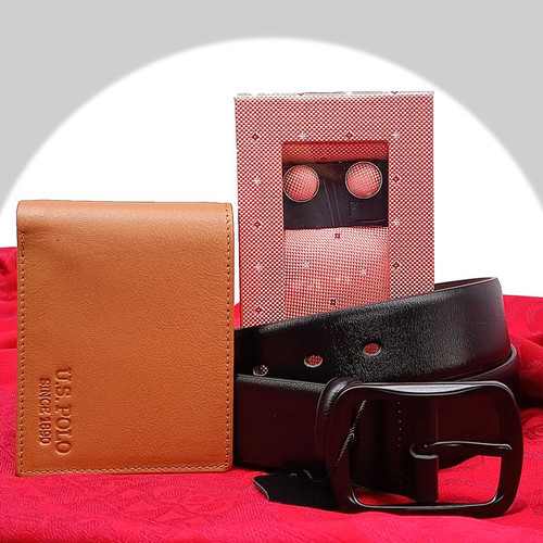 Tie, Belt & Wallet Gift Set For Him