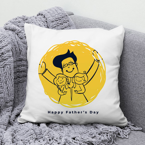 Cushion Gift "Happy Father's Day" Printed