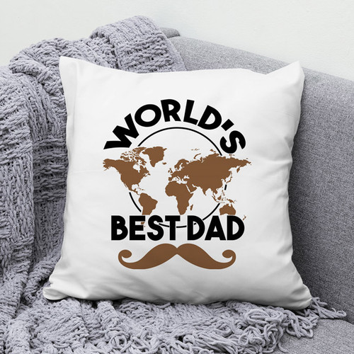 "World's Best Dad" Printed Cushion