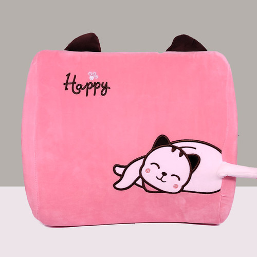 Soft Cat Waist Cushion - Pink