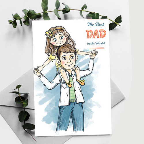 "Father's Day" Wishes Greeting Gift From Daughter