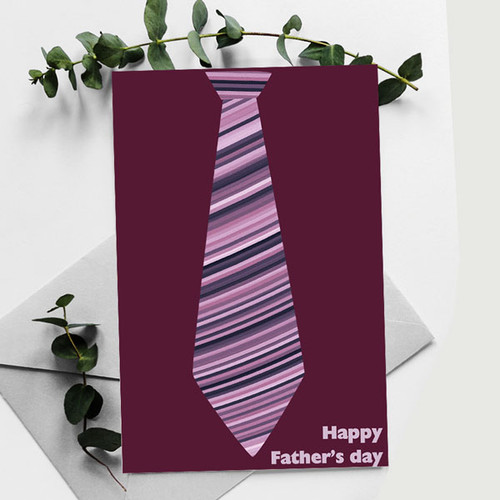 Father's Day Card Design With Tie