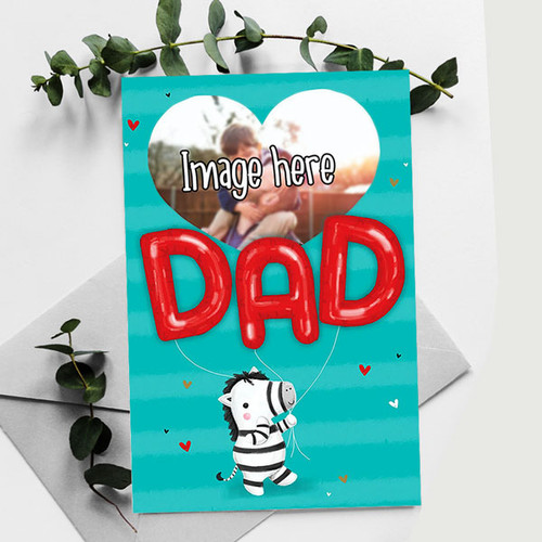 "Dad" Printed Card With Your Image