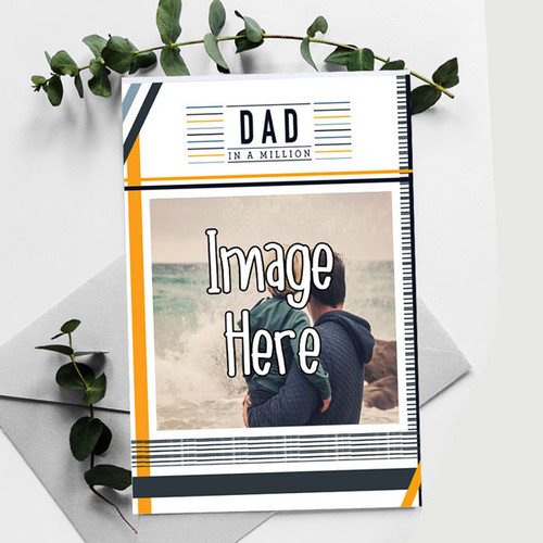 Dad in a Million Greeting Card With Your Photo