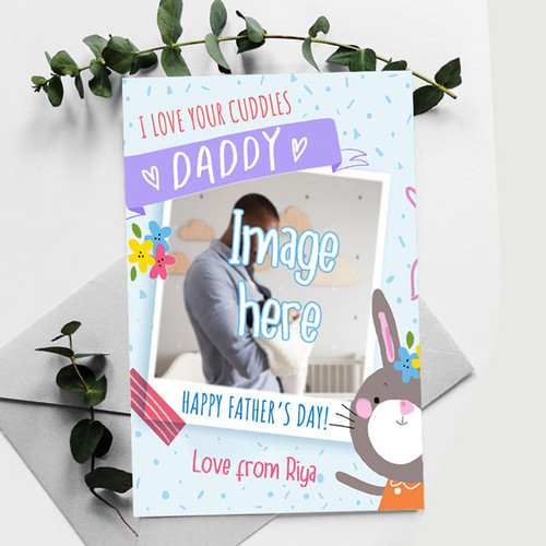 Father's Day Special Personalized Photo Print Greeting Card