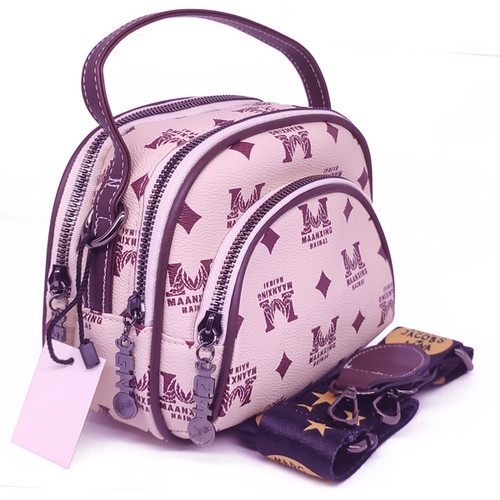 Round Design White Luxury Crossbody Bag