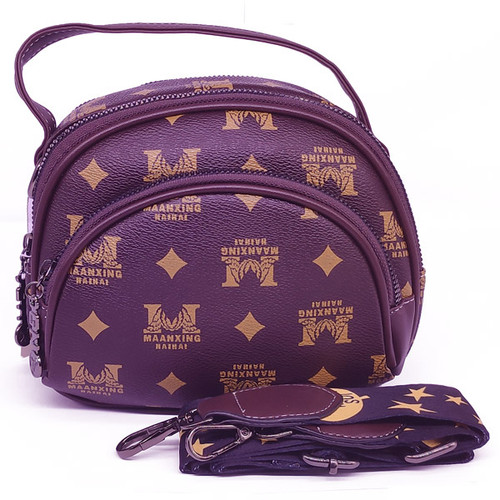 Round Design Luxury Crossbody Bag - Dark Brown