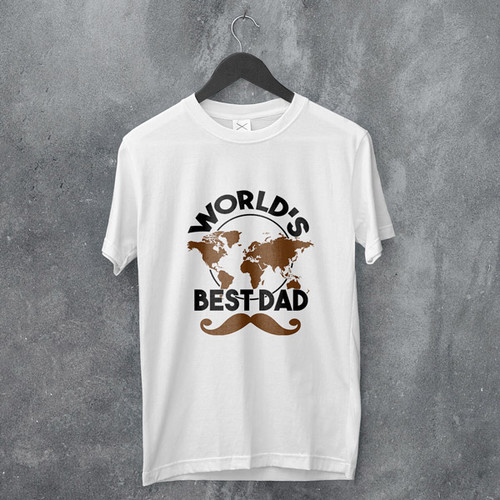 "World's Best Dad" Printed Tshirt - L, XL, XXL