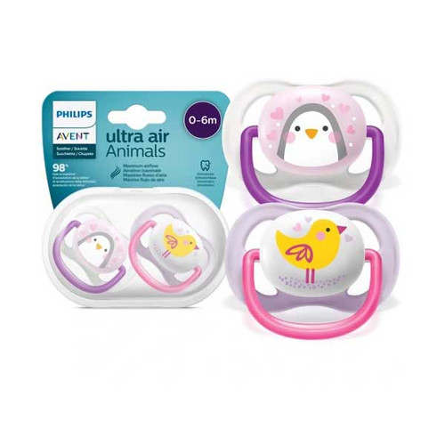 Philips Avent Ultra Air Pacifier (0-6 M Girl) - SCF080/06