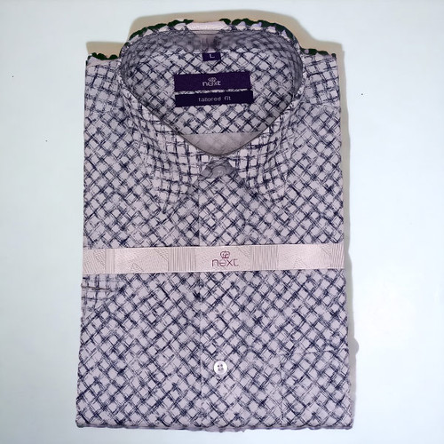 Next Tailored Fit Checkered Pattern Formal Shirt (XL)
