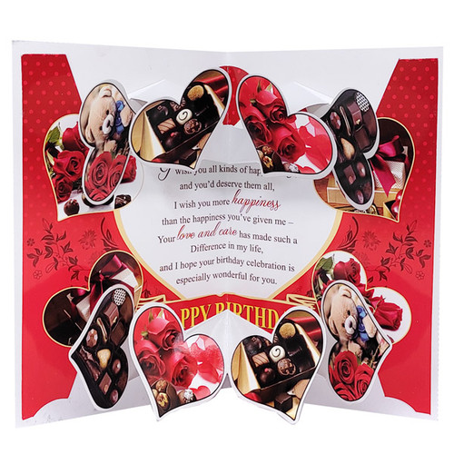 With Love and Birthday Wishes For My Sweetheart Greeting Card