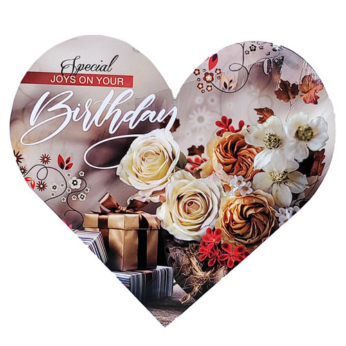 Love Heart Shape Birthday Greeting Card