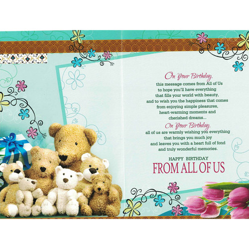 From All of Us on Your Birthday- Greeting Card