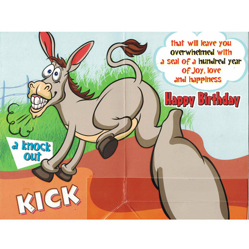 Cartoon Design Birthday Wishes Greeting Card