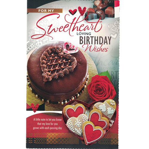 For My Sweetheart Loving Birthday - Greeting Card