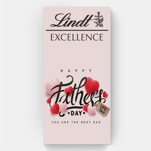 'You are the best Dad' Printed Wrapper on Lindt Excellence - 100g