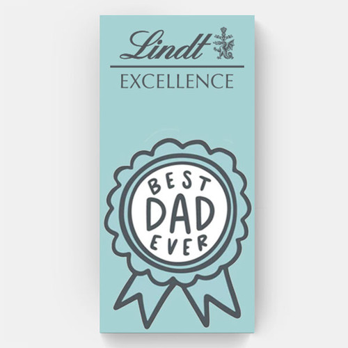 'Best Dad Ever' Design Wrapper on Lindt Excellence - 100g